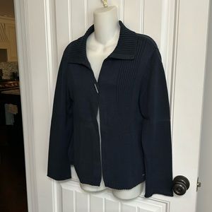 Saint James Navy Cardigan Sweater Size 10 US